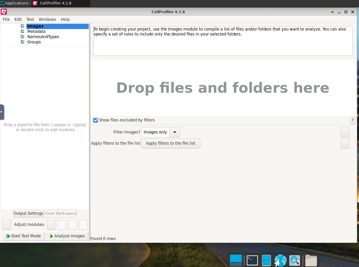 NVwulf CellProfiler graphical interface running through Open OnDemand