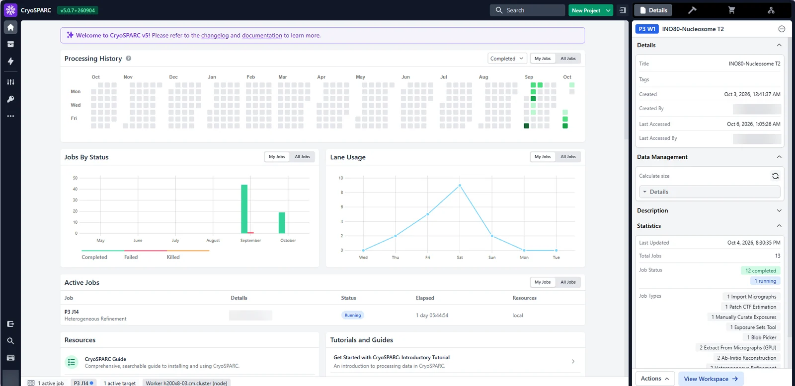 CryoSPARC web interface running on NVwulf through Open OnDemand
