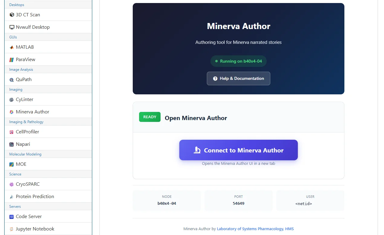 Running NVwulf Minerva Author Open OnDemand session
